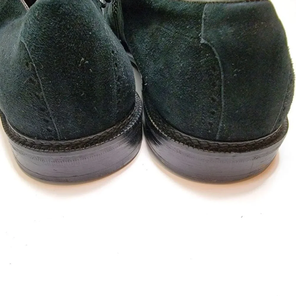 Mezlan Mens Fellini Black Perforated Suede Lace Up Oxfords Size 11.5 Style 284